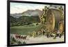 Vineyard with Horse-Drawn Cart-null-Framed Art Print