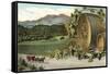 Vineyard with Horse-Drawn Cart-null-Framed Stretched Canvas