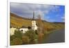 Vineyards and church near Piesport, Moselle Valley, Rhineland-Palatinate, Germany, Europe-Hans-Peter Merten-Framed Photographic Print