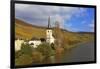 Vineyards and church near Piesport, Moselle Valley, Rhineland-Palatinate, Germany, Europe-Hans-Peter Merten-Framed Photographic Print