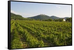 Vineyards and Stift Gottfried, Krems, Wachau, Austria-Charles Bowman-Framed Stretched Canvas