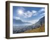 Vineyards and the Valley of the River Etsch. South Tyrol, Italy-Martin Zwick-Framed Photographic Print