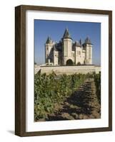 Vineyards around the Chateau De Saumur, Maine-et-Loire, Pays De La Loire, France, Europe-James Emmerson-Framed Photographic Print