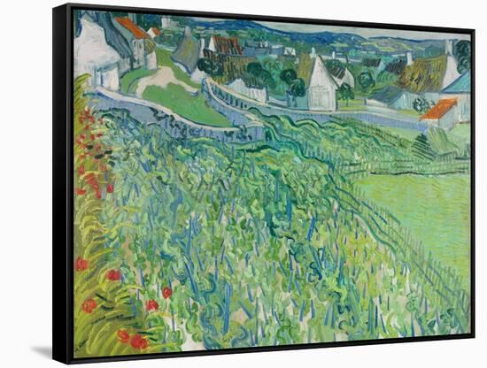 Vineyards at Auvers, June 1890-Vincent van Gogh-Framed Stretched Canvas