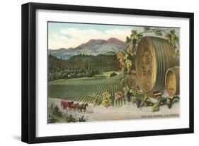Vineyards at San Luis Obispo, California-null-Framed Art Print