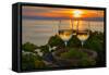 Vineyards of the Lavaux Region over Lake Leman (Lake of Geneva)-swisshippo-Framed Stretched Canvas