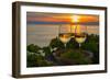 Vineyards of the Lavaux Region over Lake Leman (Lake of Geneva)-swisshippo-Framed Photographic Print