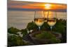 Vineyards of the Lavaux Region over Lake Leman (Lake of Geneva)-swisshippo-Mounted Photographic Print