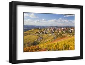 Vineyards, Treiso, Alba, Langhe, Piedmont, Italy-Peter Adams-Framed Photographic Print