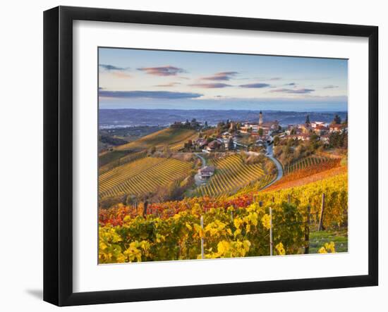 Vineyards, Treiso, Nr Alba, Langhe, Piedmont (or Piemonte or Piedmonte), Italy-Peter Adams-Framed Photographic Print