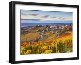 Vineyards, Treiso, Nr Alba, Langhe, Piedmont (or Piemonte or Piedmonte), Italy-Peter Adams-Framed Photographic Print