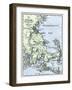 Vinland Locations on Cape Cod, as Portrayed by Charles Rafn, from Accounts, Old Norse Manuscripts-null-Framed Giclee Print