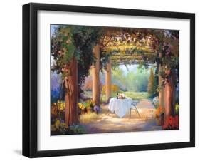 Vino al Fresco-Carolyne Hawley-Framed Art Print