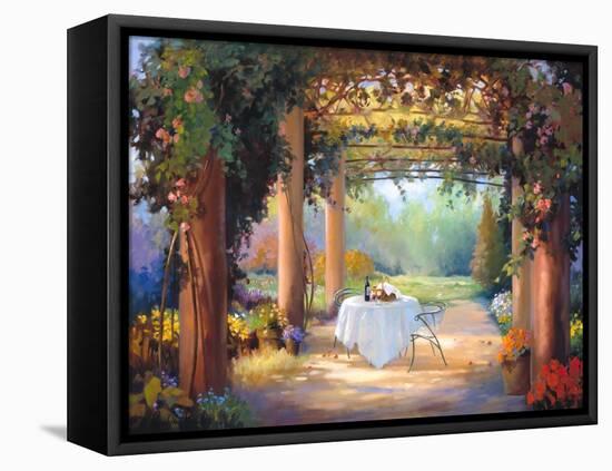 Vino al Fresco-Carolyne Hawley-Framed Stretched Canvas