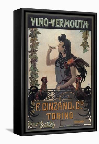 Vino Vermouth Cinzano Torino-null-Framed Stretched Canvas