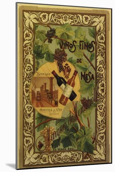 Vinos Finos-null-Mounted Giclee Print