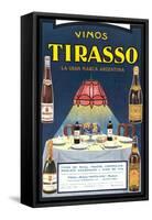 Vinos Tirasso Label-null-Framed Stretched Canvas
