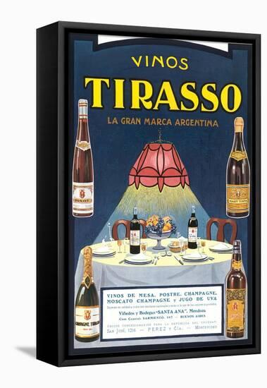 Vinos Tirasso Label-null-Framed Stretched Canvas