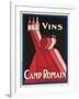 Vins Camp Romain'. Werbeplakat für Camp Romain Weine. Gedruckt von Affiches Camis, Paris-null-Framed Giclee Print