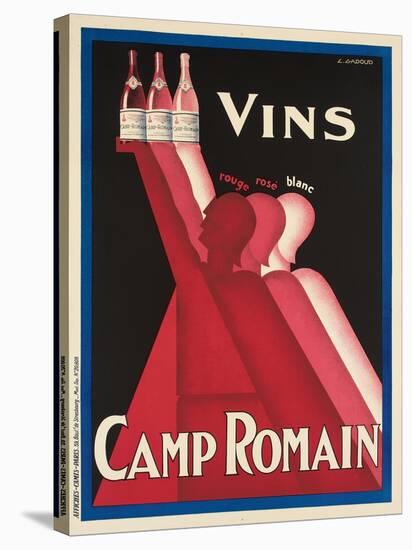 Vins Camp Romain'. Werbeplakat für Camp Romain Weine. Gedruckt von Affiches Camis, Paris-null-Stretched Canvas
