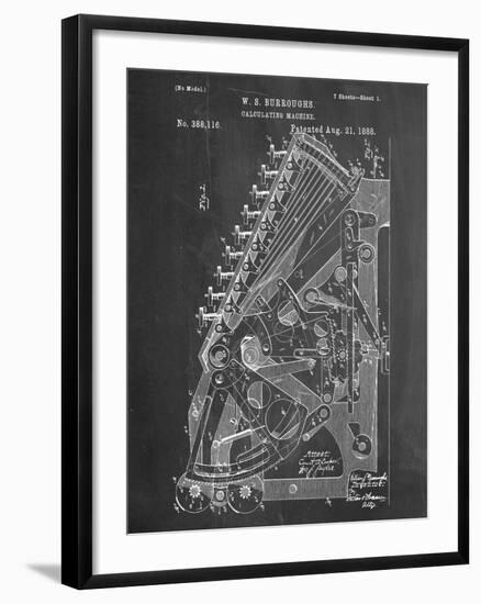 Vintage 1888 Calculator Patent-null-Framed Art Print