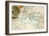 Vintage (1907 Copyrighted Expired) Map Of Europe And Asia-Cmcderm1-Framed Art Print