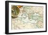 Vintage (1907 Copyrighted Expired) Map Of Europe And Asia-Cmcderm1-Framed Art Print