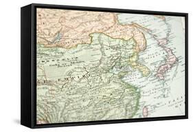 Vintage (1907 Copyrighted Expired) Map Of Europe And Asia-Cmcderm1-Framed Stretched Canvas