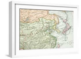 Vintage (1907 Copyrighted Expired) Map Of Europe And Asia-Cmcderm1-Framed Art Print