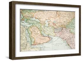 Vintage (1907 Copyrighted Expired) Map Of Europe And Asia-Cmcderm1-Framed Art Print