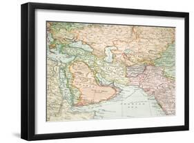 Vintage (1907 Copyrighted Expired) Map Of Europe And Asia-Cmcderm1-Framed Art Print