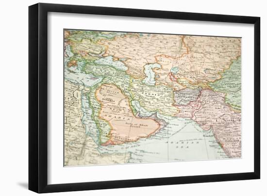 Vintage (1907 Copyrighted Expired) Map Of Europe And Asia-Cmcderm1-Framed Art Print