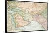 Vintage (1907 Copyrighted Expired) Map Of Europe And Asia-Cmcderm1-Framed Stretched Canvas