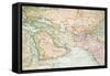 Vintage (1907 Copyrighted Expired) Map Of Europe And Asia-Cmcderm1-Framed Stretched Canvas