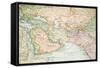 Vintage (1907 Copyrighted Expired) Map Of Europe And Asia-Cmcderm1-Framed Stretched Canvas