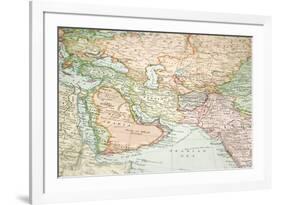 Vintage (1907 Copyrighted Expired) Map Of Europe And Asia-Cmcderm1-Framed Art Print