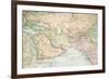 Vintage (1907 Copyrighted Expired) Map Of Europe And Asia-Cmcderm1-Framed Art Print