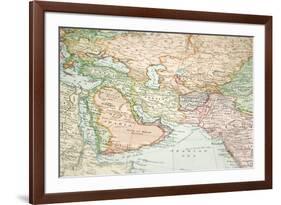 Vintage (1907 Copyrighted Expired) Map Of Europe And Asia-Cmcderm1-Framed Art Print