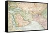 Vintage (1907 Copyrighted Expired) Map Of Europe And Asia-Cmcderm1-Framed Stretched Canvas