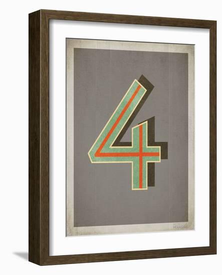 Vintage 4 Grey-null-Framed Art Print