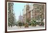 Vintage 5th Avenue and 42nd Street, New York City-null-Framed Art Print