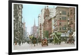 Vintage 5th Avenue and 42nd Street, New York City-null-Framed Art Print