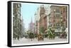 Vintage 5th Avenue and 42nd Street, New York City-null-Framed Stretched Canvas