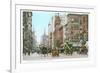 Vintage 5th Avenue and 42nd Street, New York City-null-Framed Premium Giclee Print