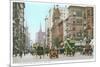 Vintage 5th Avenue and 42nd Street, New York City-null-Mounted Premium Giclee Print