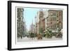 Vintage 5th Avenue and 42nd Street, New York City-null-Framed Art Print