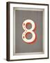 Vintage 8 Grey-Kindred Sol Collective-Framed Art Print