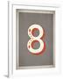 Vintage 8 Grey-Kindred Sol Collective-Framed Art Print