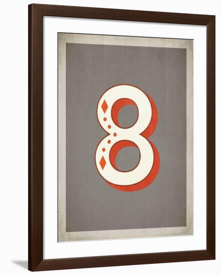 Vintage 8 Grey-Kindred Sol Collective-Framed Art Print