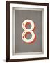 Vintage 8 Grey-Kindred Sol Collective-Framed Art Print